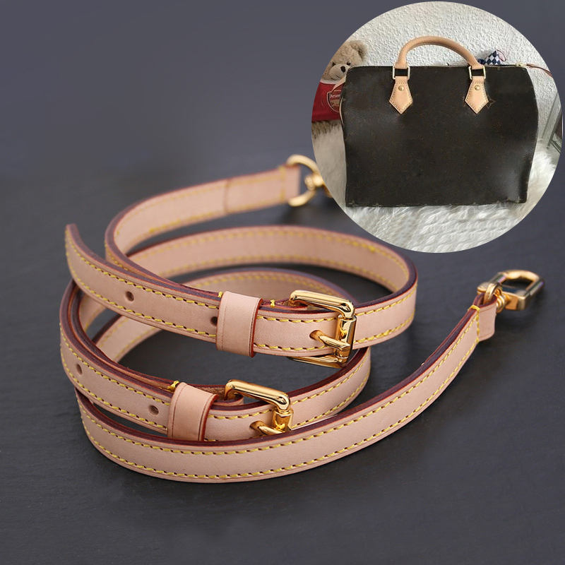 老花植鞣皮變色真皮sped斜挎包帶子