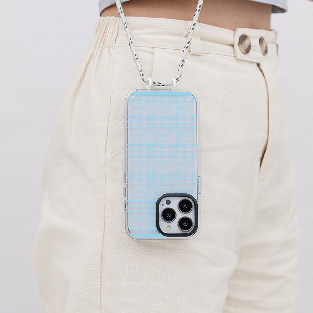 【現貨】印花樂X犀牛盾Clear透明手機殼-鐵花窗/富士山藍色