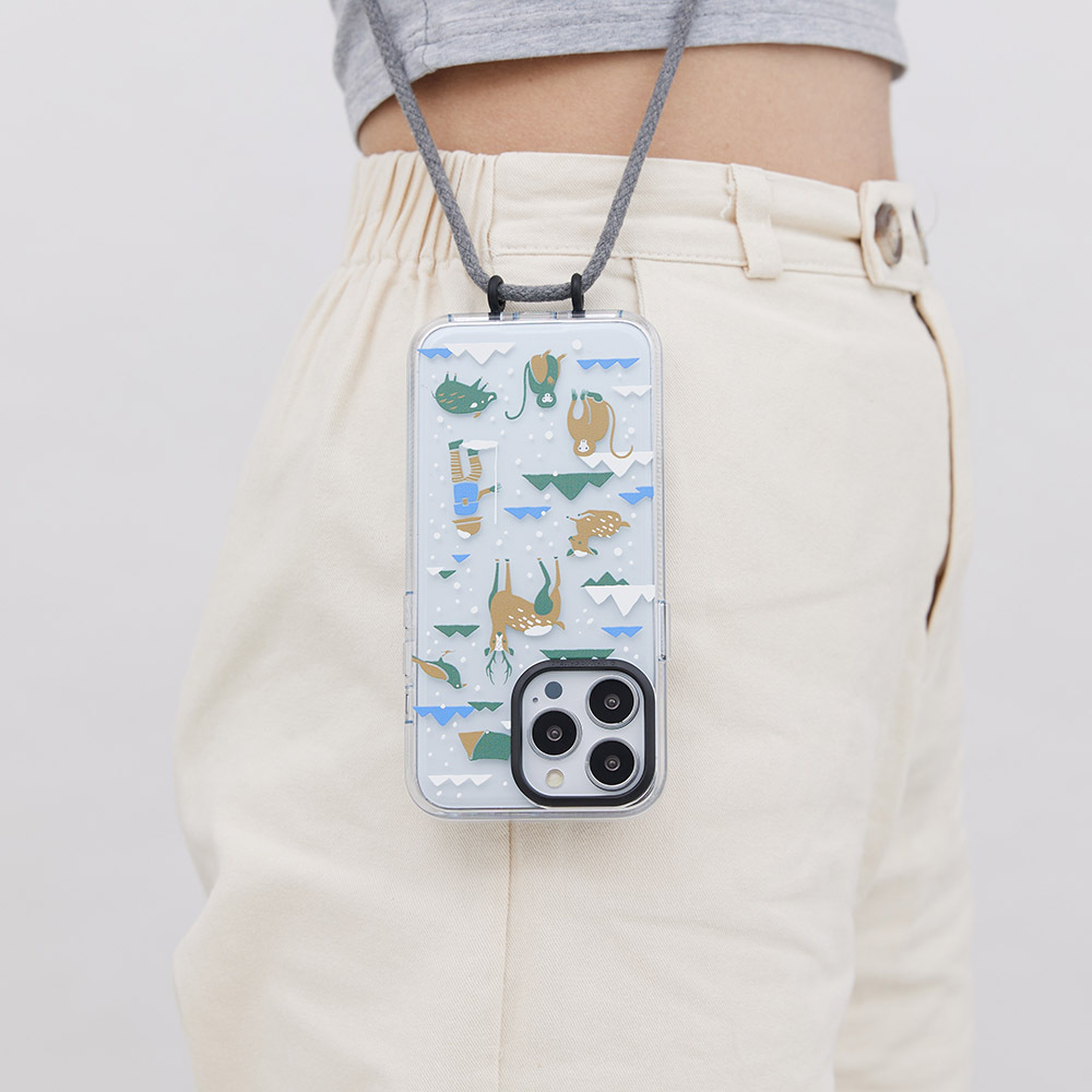 【現貨】印花樂X犀牛盾Clear透明手機殼-山中健行/下雪特別款