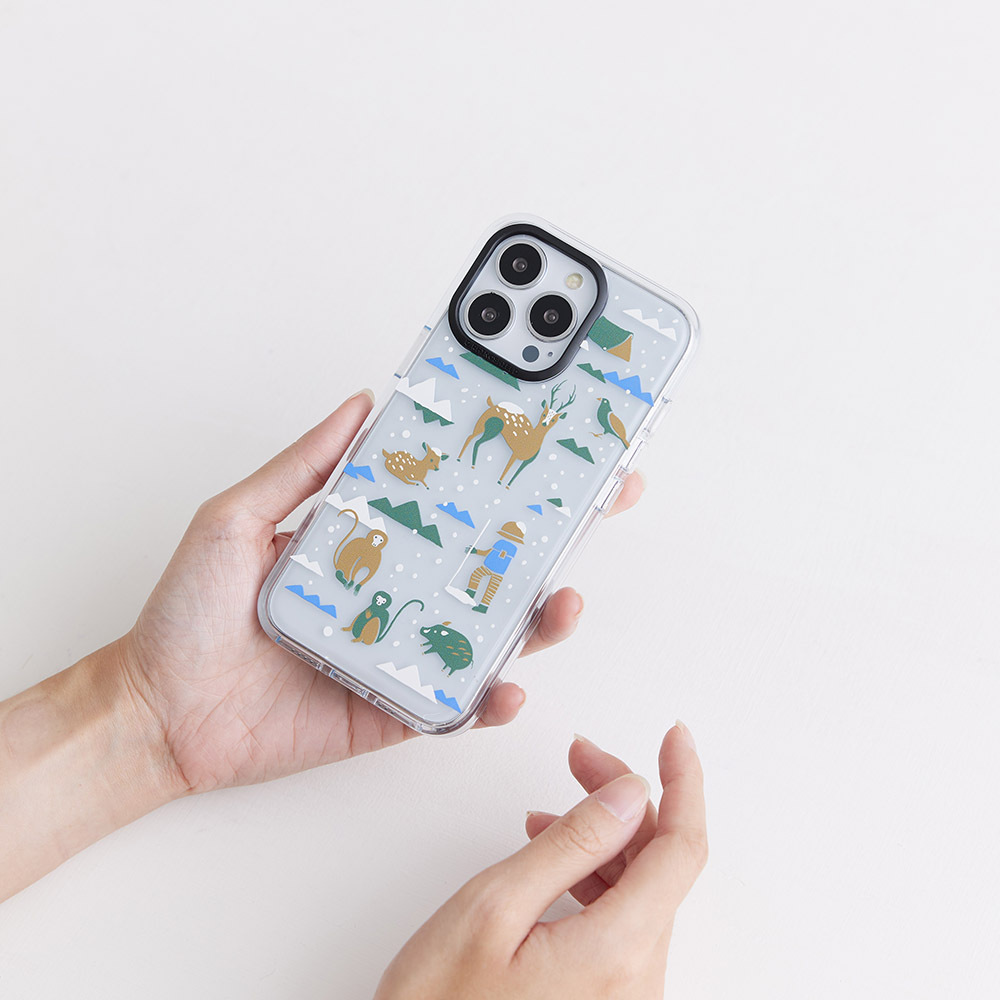 【現貨】印花樂X犀牛盾Clear透明手機殼-山中健行/下雪特別款