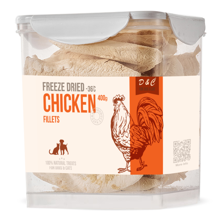 D&C | 凍乾原條雞柳 滋味桶 400g Freeze Dried Chicken Fillet (DC-4095)