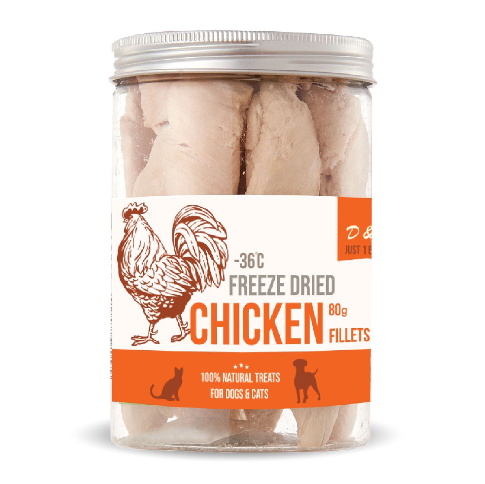 D&C | 凍乾原條雞柳 80g Freeze Dried Chicken Fillet (DC-4019)