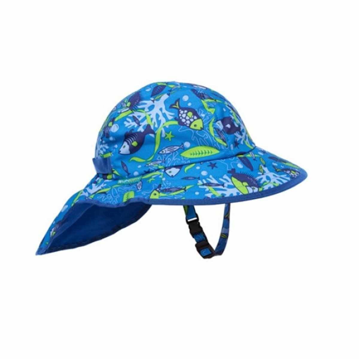 Sunday Afternoons - 美國 兒童防曬帽(S碼 / 適合6至24個月兒童) 藍色小魚圖案 UPF50+ (平行進口)