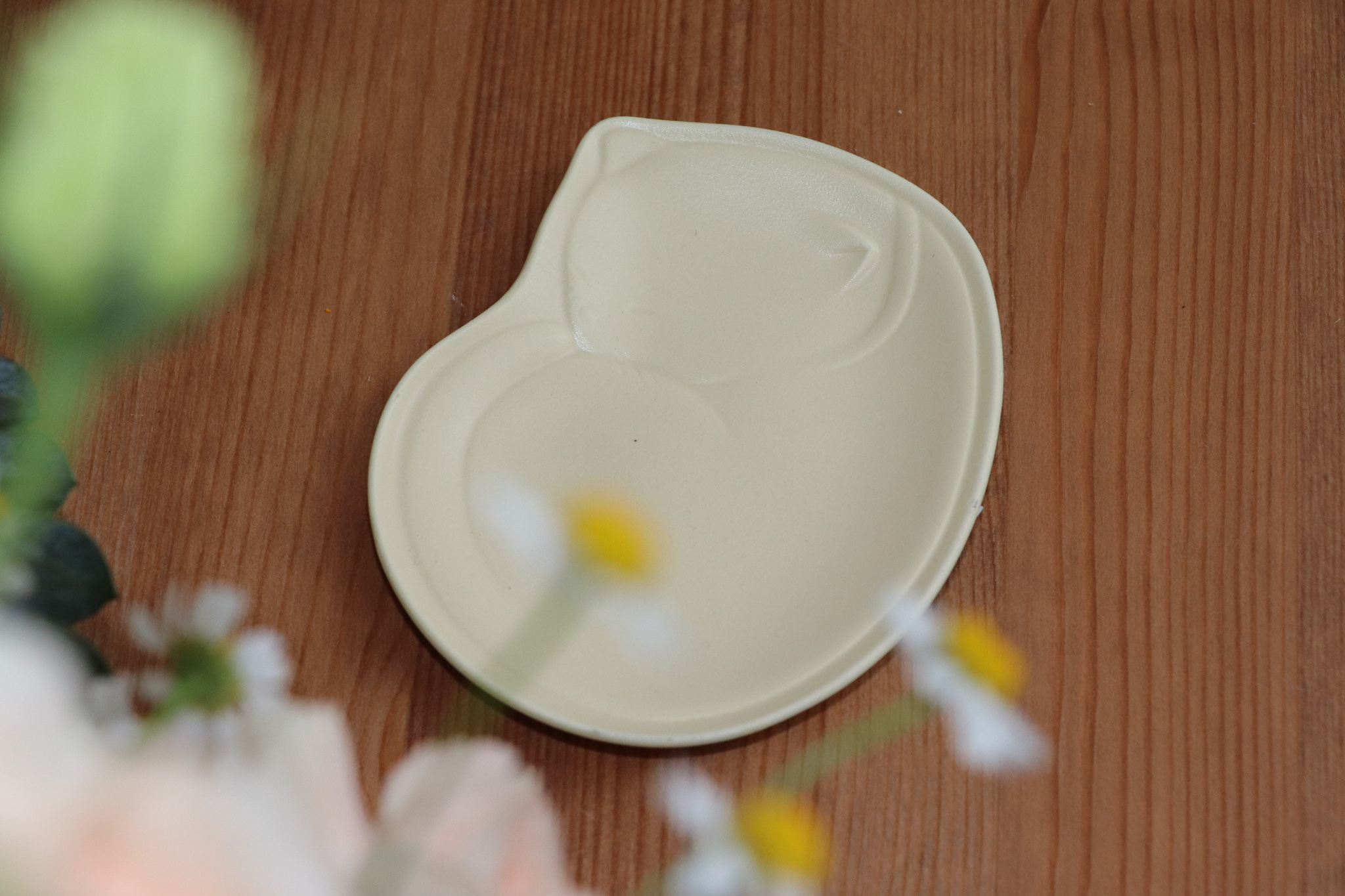 A-STYLE 瀨戶燒 蜷縮睡覺的貓咪 豆皿