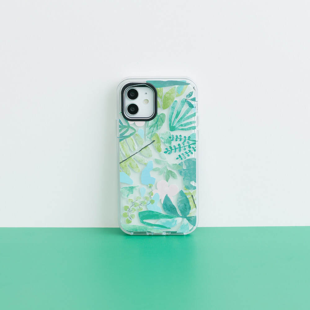 【現貨】印花樂X犀牛盾Clear透明手機殼-園藝花台/草綠
