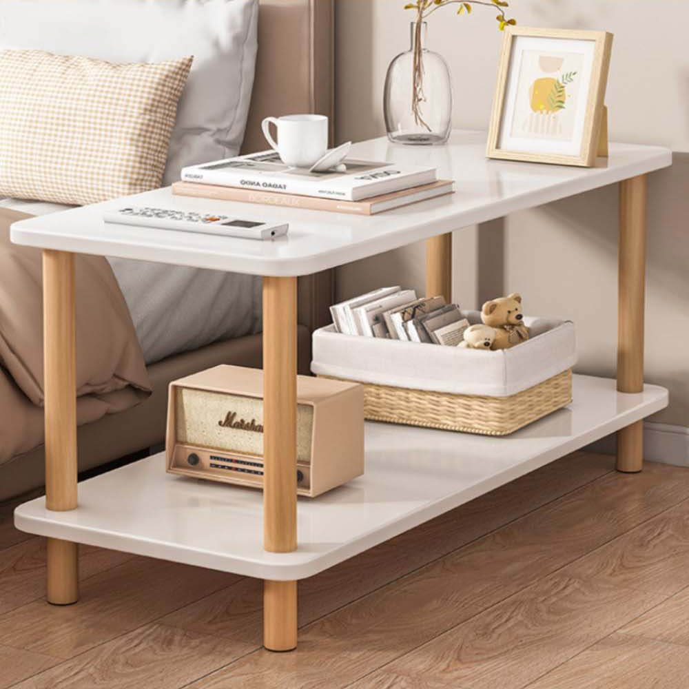 【AOTTO】簡約多功能客廳雙層茶几 邊桌(收納桌 小邊几)(FT-032)