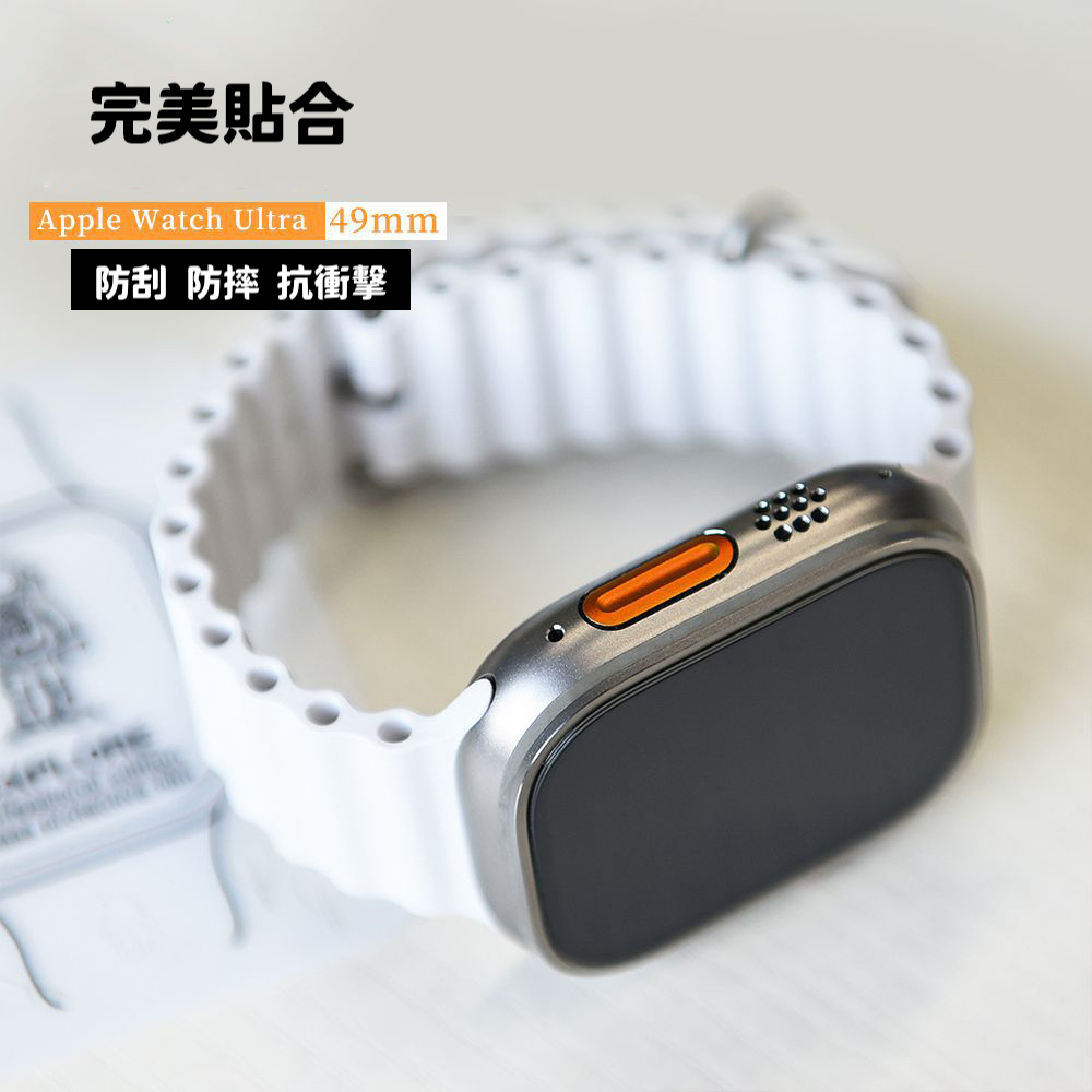 永久保固Apple iwatch ultra 8代 (49mm)【9H透明鋼化玻璃貼】