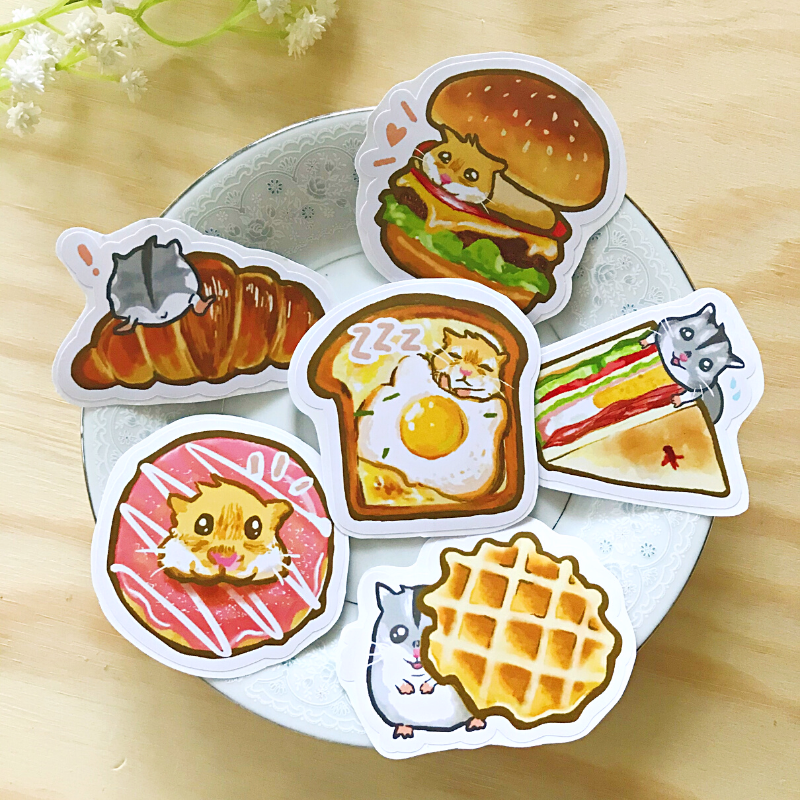 Miss Branches Waterproof PVC Sticker Set－Hamster Bakery (Hong Kong Stationery Brand)