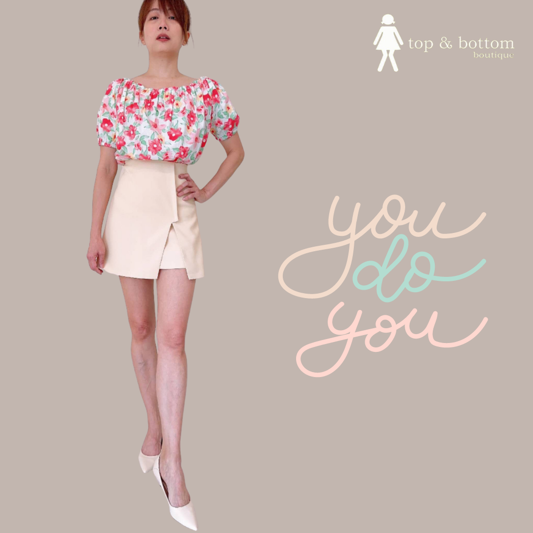 OFF SHOULDER FLOWERS BLOUSE