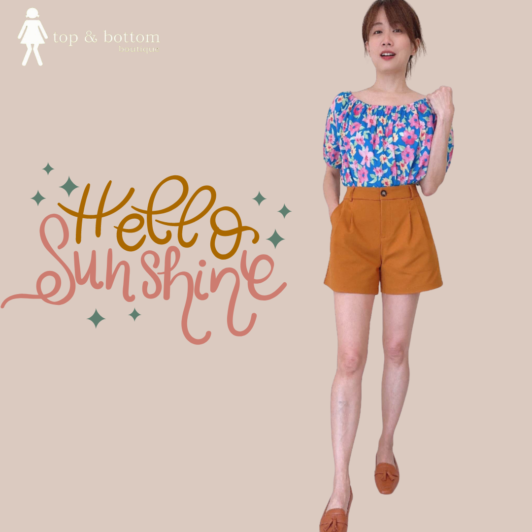 OFF SHOULDER FLOWERS BLOUSE