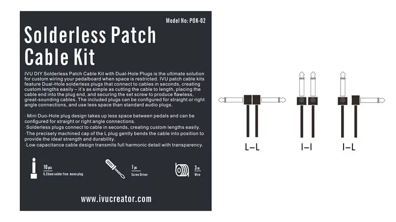 IVU CREATOR IVU CREATOR Solderless Patch Cable Kit 免焊導線 短導 第 4 張圖片｜三峽效果器