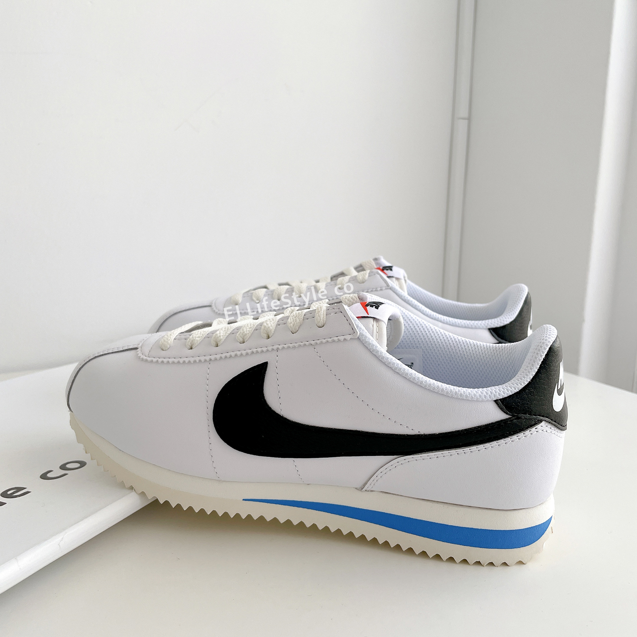 NIKE CORTEZ WHITE BLACK 白黑 水藍 阿甘 復古 DN1791-100 / 調貨