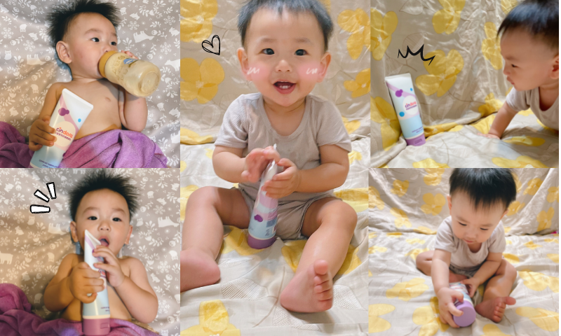 【紫馨寶貝舒護親膚乳】BUBU來開箱！幫寶貝滋潤肌膚的法寶～