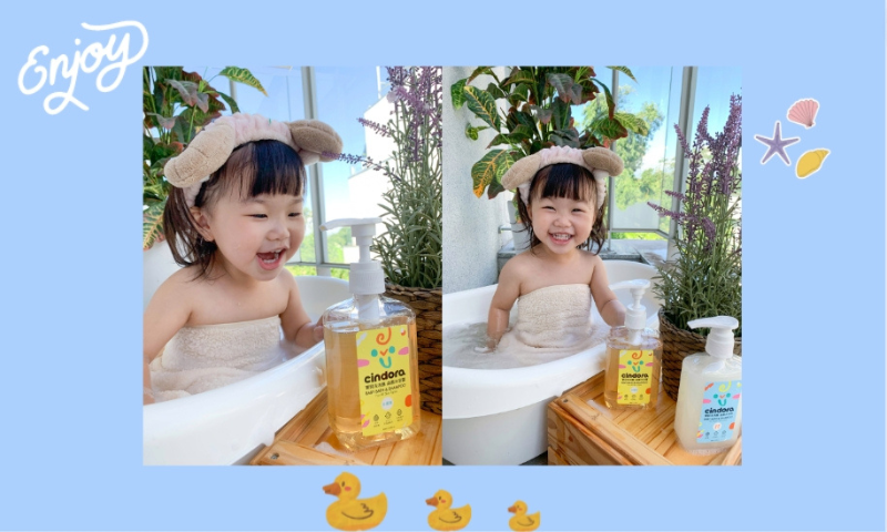 【寶貝洗洗睡系列】 噗噗來洗澎澎囉！一起來看看馨朵拉寶寶洗髮沐浴雙效2合1，寶寶好好睡 SPA級沐浴~