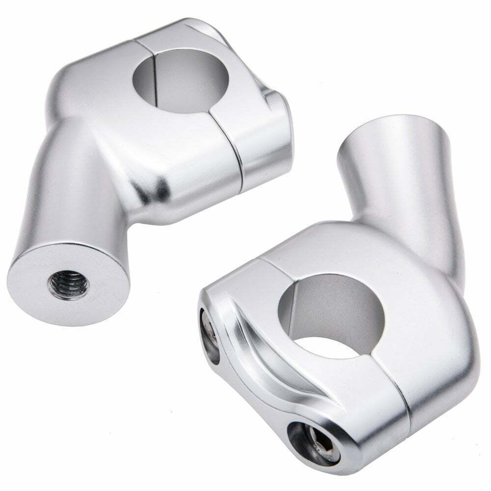 Motone Up-And-Over Riser Kit for 28.6mm Fat Bars - Clear/Silver