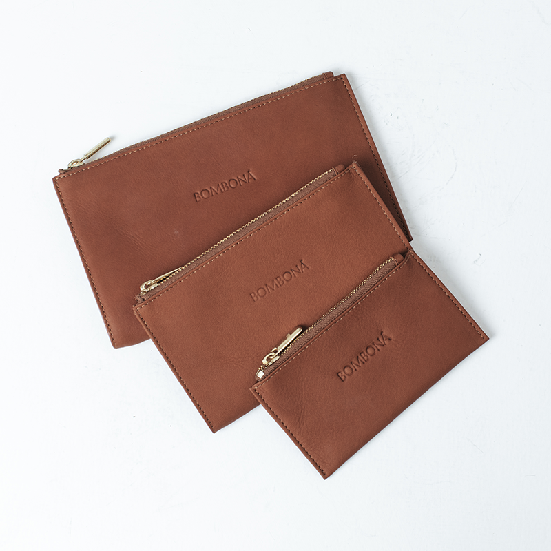 Carriel 皮革包｜手拿包三件組－駝色 ｜哥倫比亞