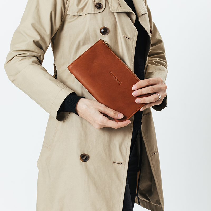 Carriel 皮革包｜手拿包三件組－駝色 ｜哥倫比亞