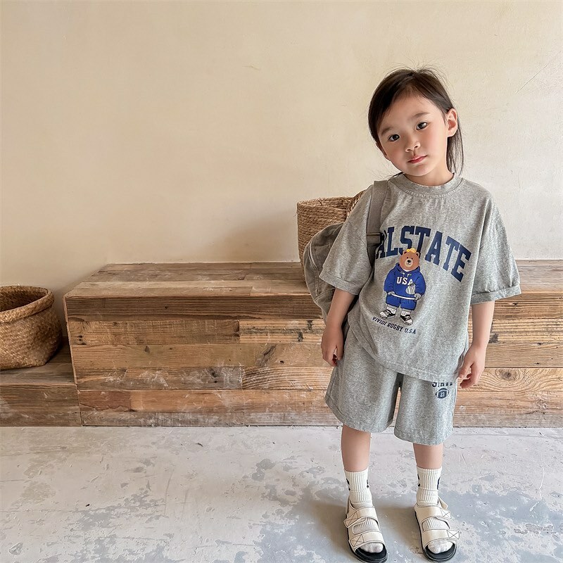 夏季橄欖球小熊套裝