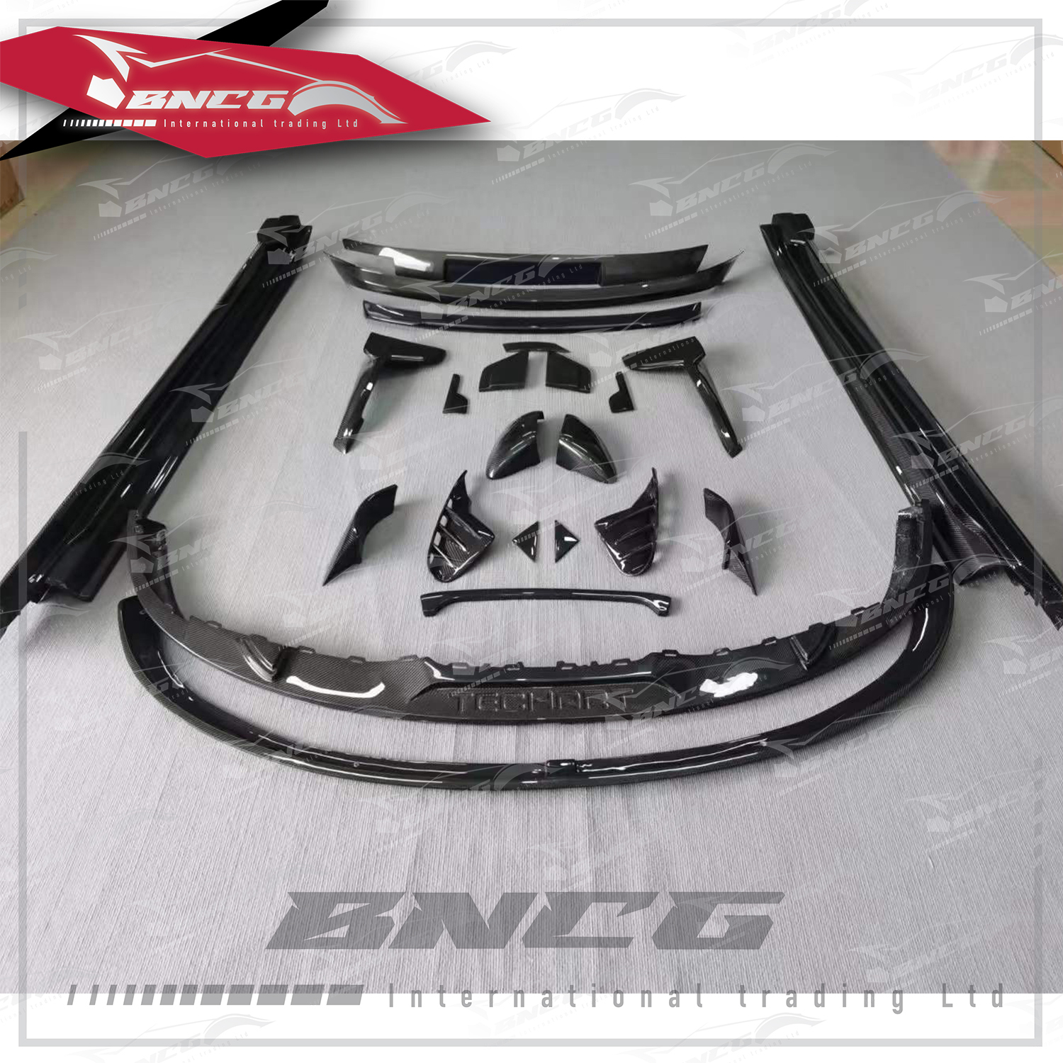 保時捷 Porsche Taycan TECHART 全車大包圍 碳纖維 前導流 後導流飾板 側裙 尾翼 鏡殼