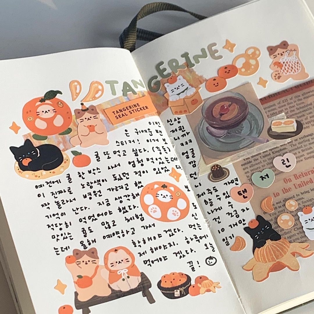 Maymar Sticker－Tangerine (Korean Stationery Brand)