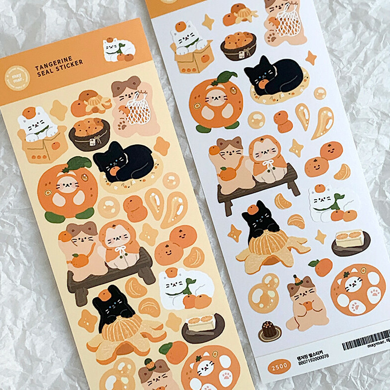 Maymar Sticker－Tangerine (Korean Stationery Brand)