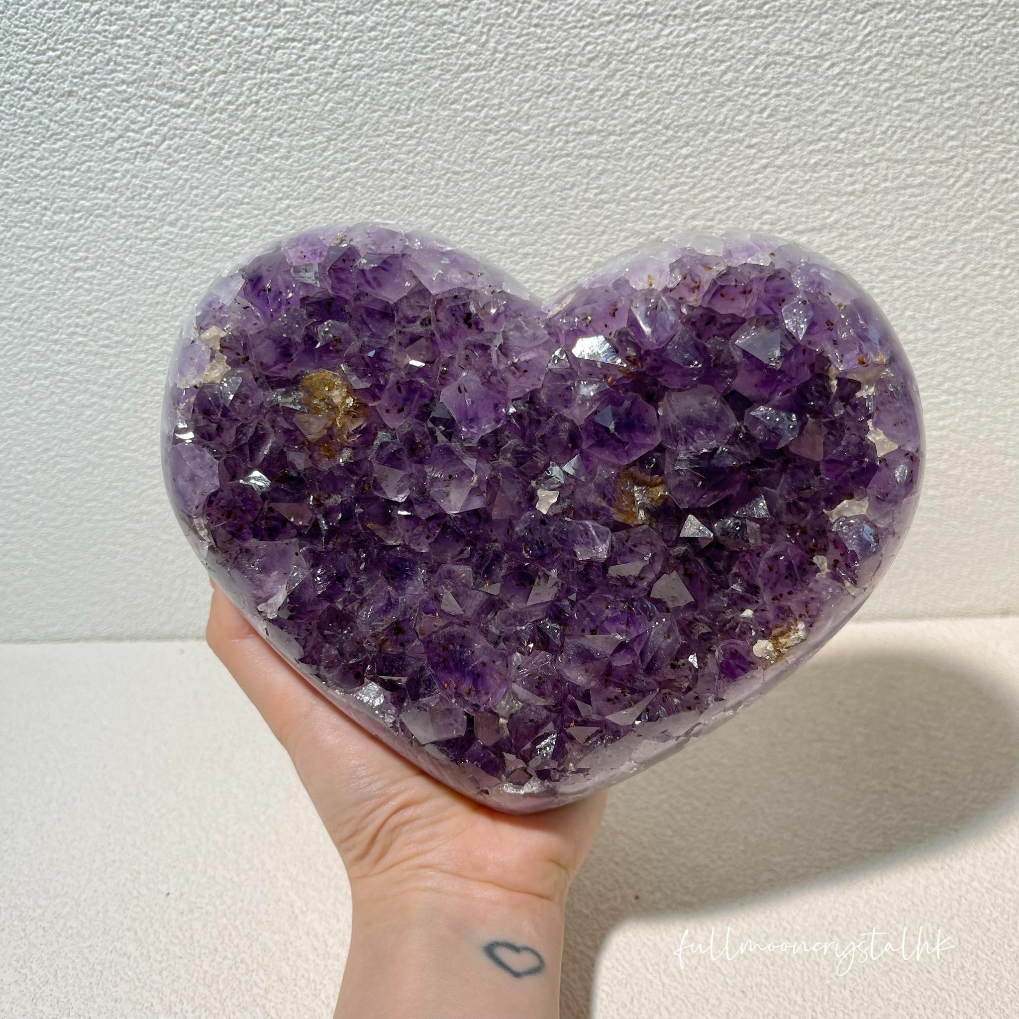 鈦金紫水晶心心