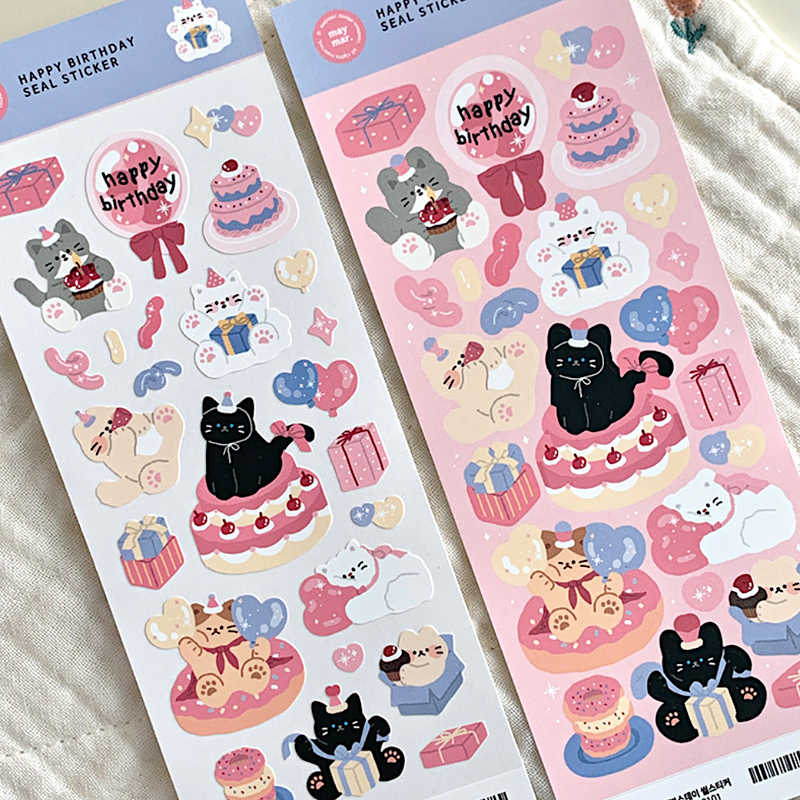 Maymar Sticker－Happy Birthday (Korean Stationery Brand)