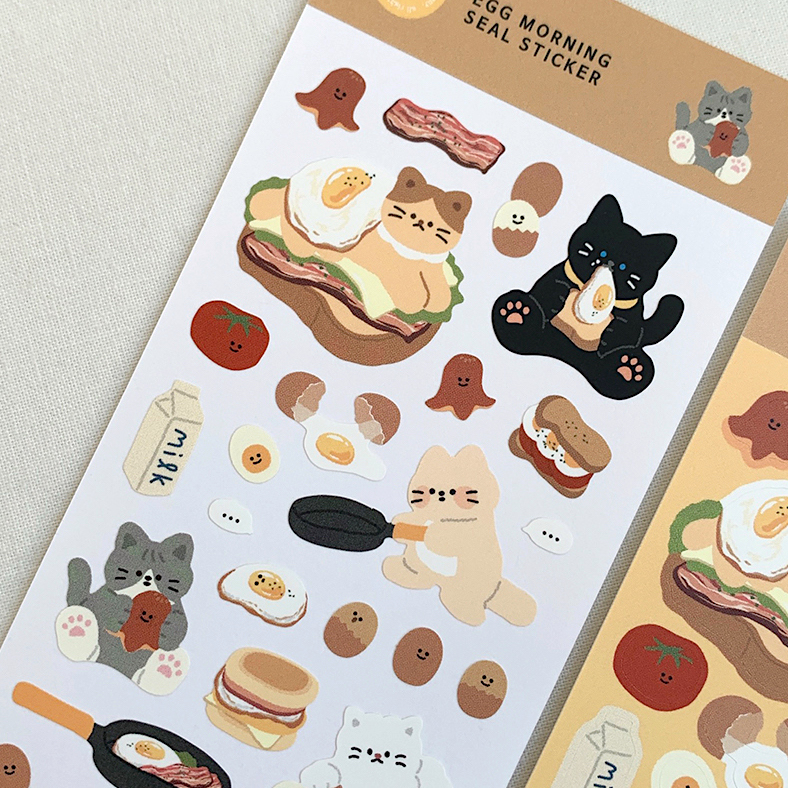 Maymar Sticker－Egg Morning (Korean Stationery Brand)