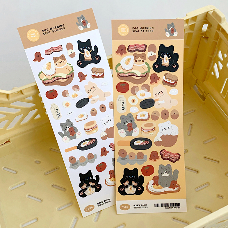 Maymar Sticker－Egg Morning (Korean Stationery Brand)