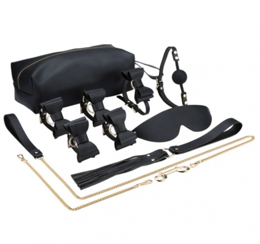 METAL TEMPTATION BDSM 束縛套裝連儲存袋 (一套10件) -黑色