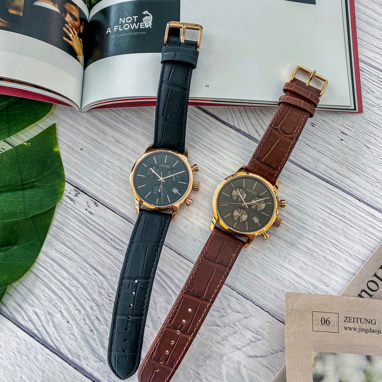 【LOVME】城市獵人個性時尚腕錶 VL0051M-43-341(黑色)/ VL0051M-4C-A41(咖啡色)  43mm 現代鐘錶