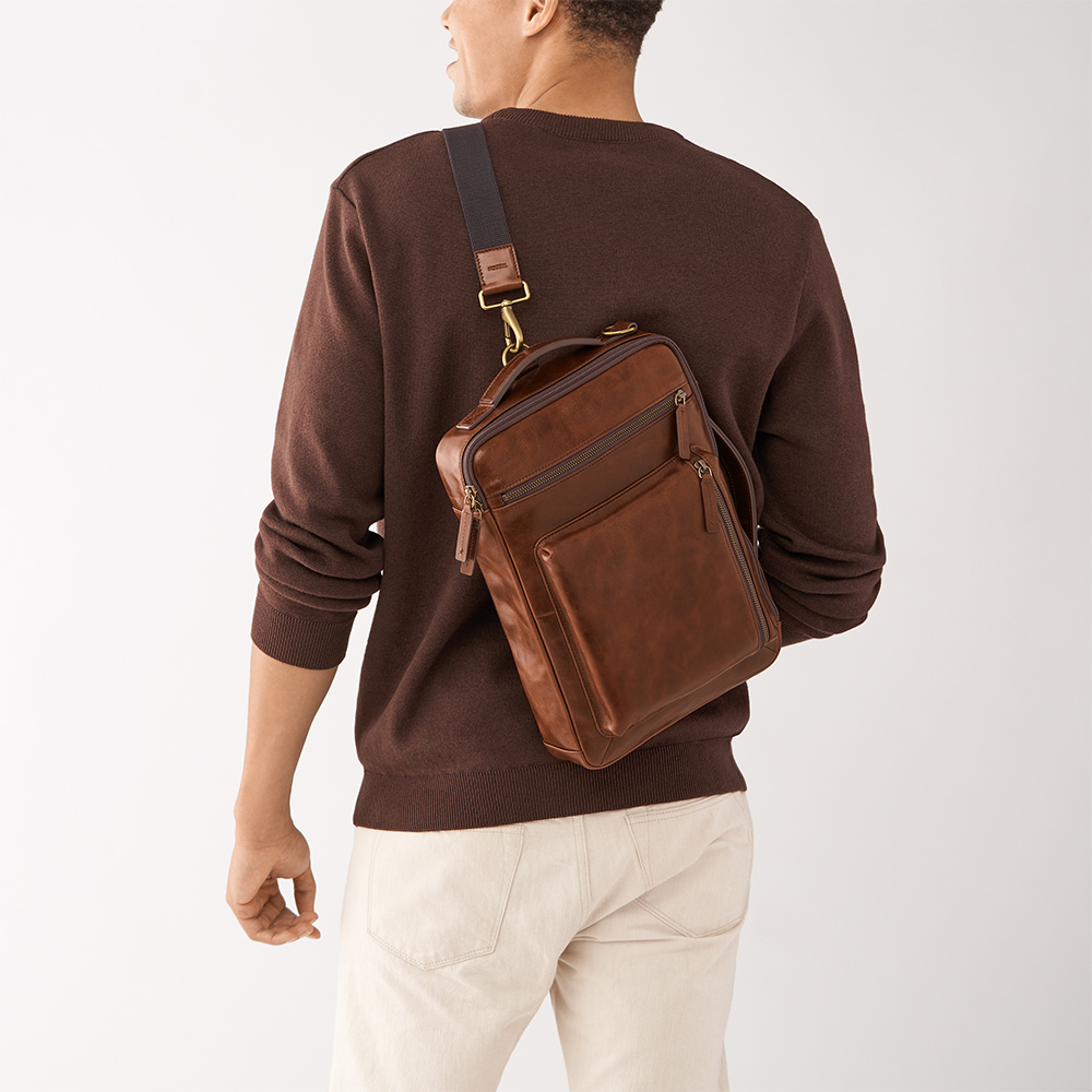 Buckner 行動族真皮電腦包-咖啡色 MBG9598222