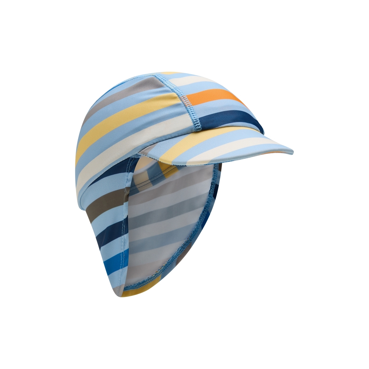 〖 Hust & Claire 〗冰川彩色條紋防曬泳帽