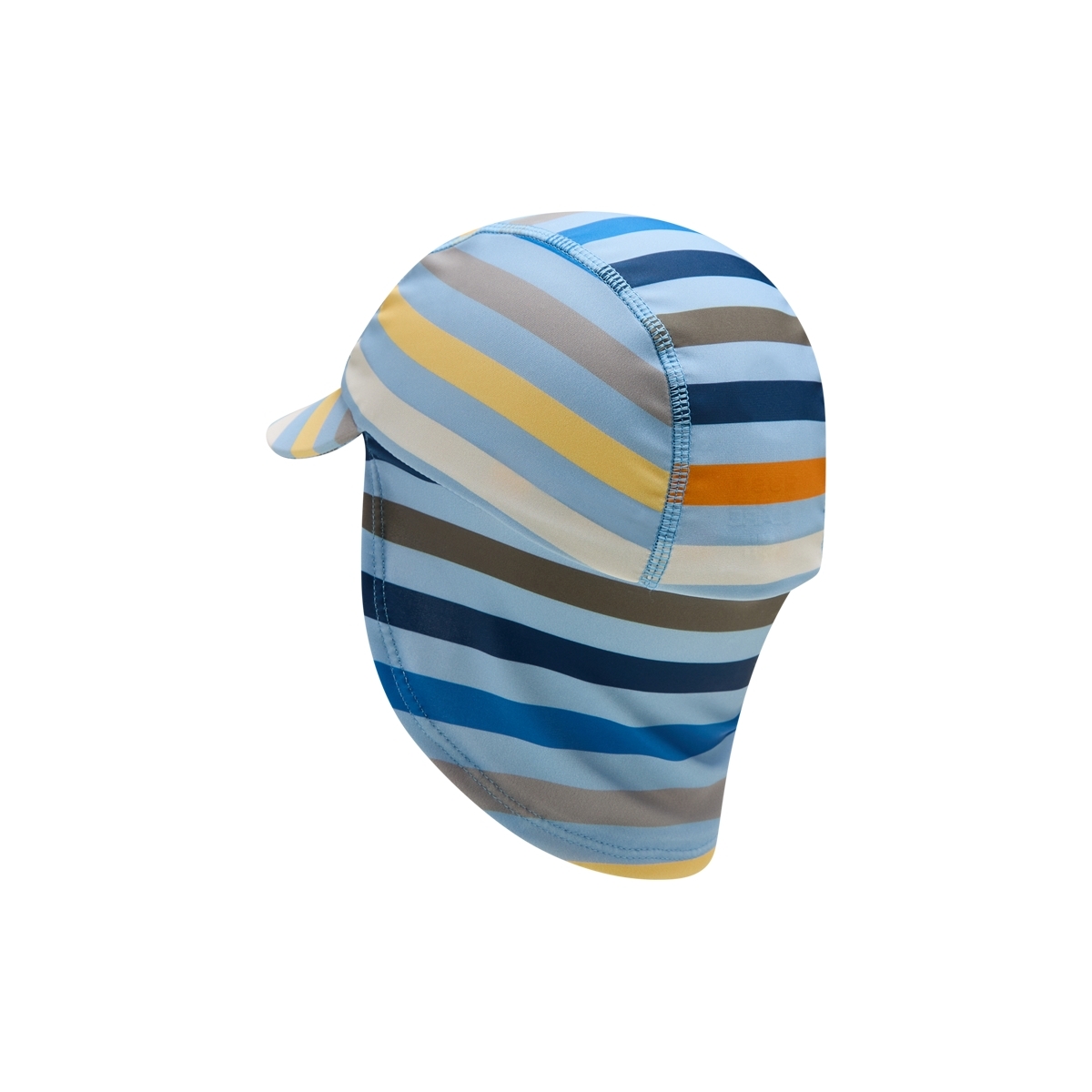 〖 Hust & Claire 〗冰川彩色條紋防曬泳帽