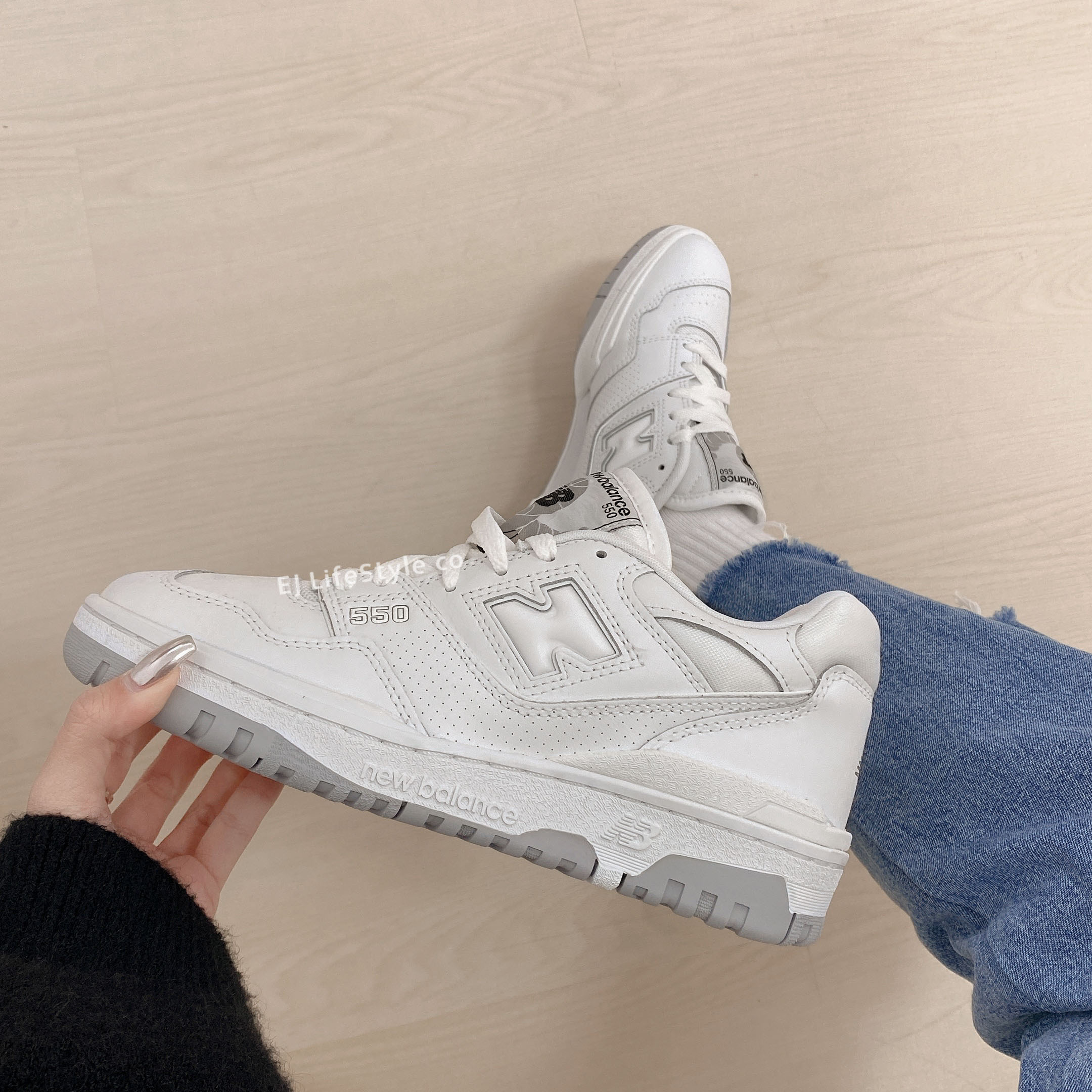 NEW BALANCE 550 NB 白灰奶油底復古BB550PB1 / 現貨