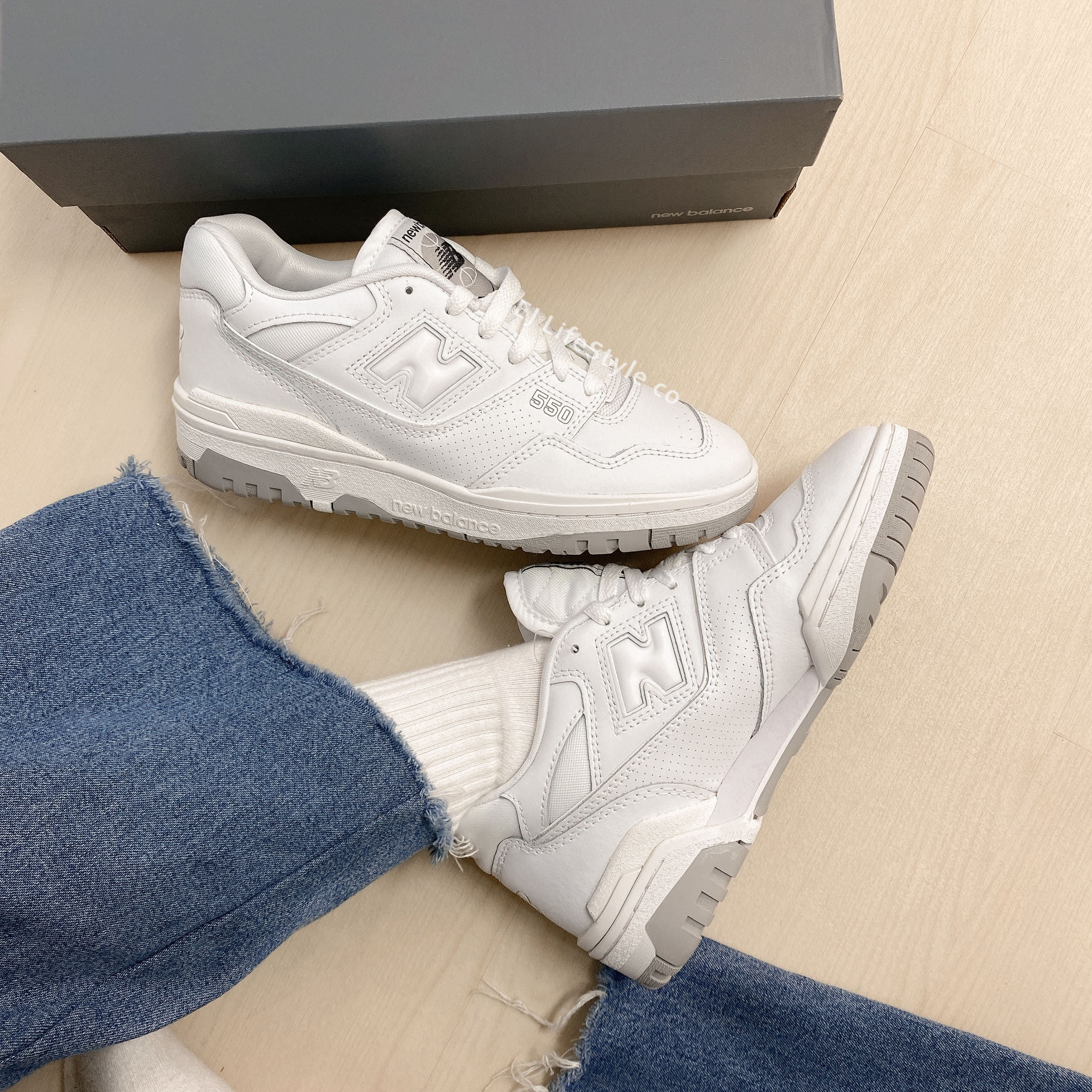 NEW BALANCE 550 NB 白灰奶油底復古BB550PB1 / 現貨