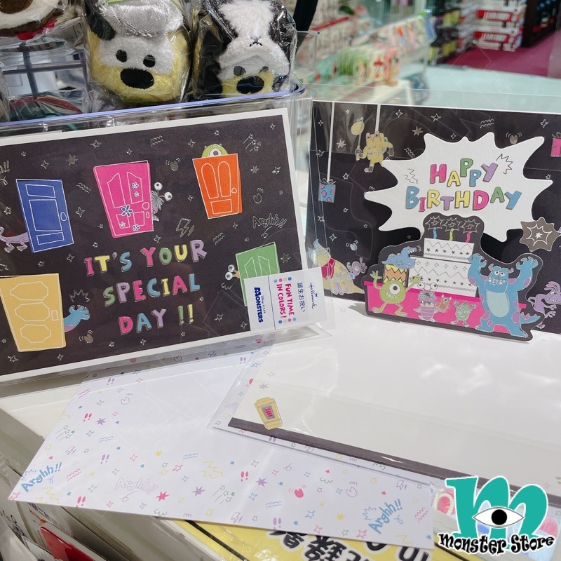 怪獸公司毛毛大眼仔阿布立體生日咭