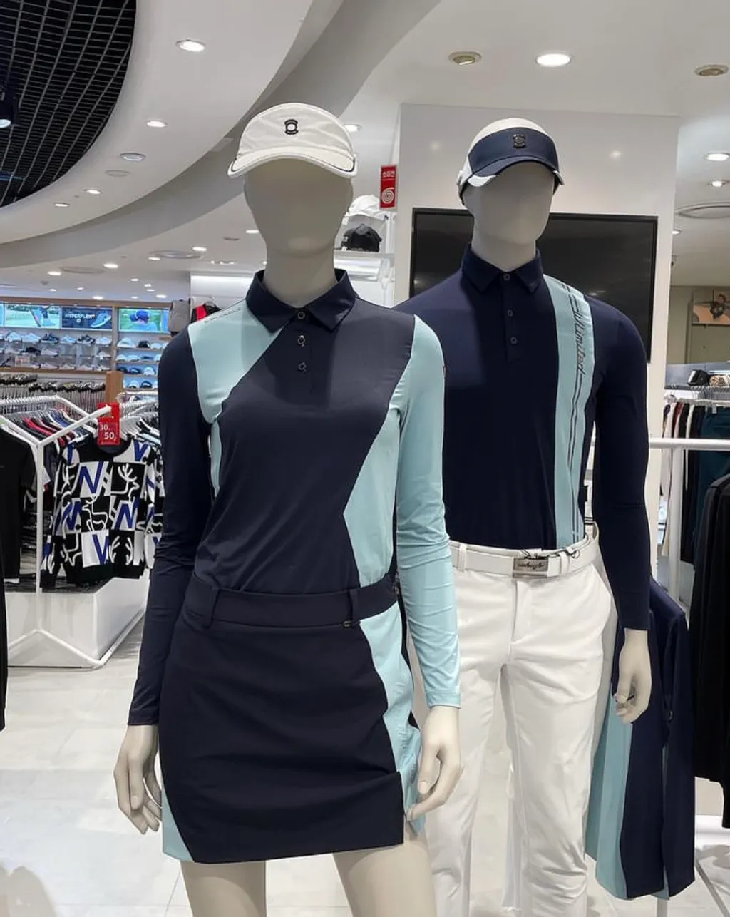 女【預購】5折起/韓版女神高爾夫衣/正韓球衣套裝/ WANGLE品牌經典款 上班淑女套裝 氣質套裝 春夏涼感彈性雙色長衫