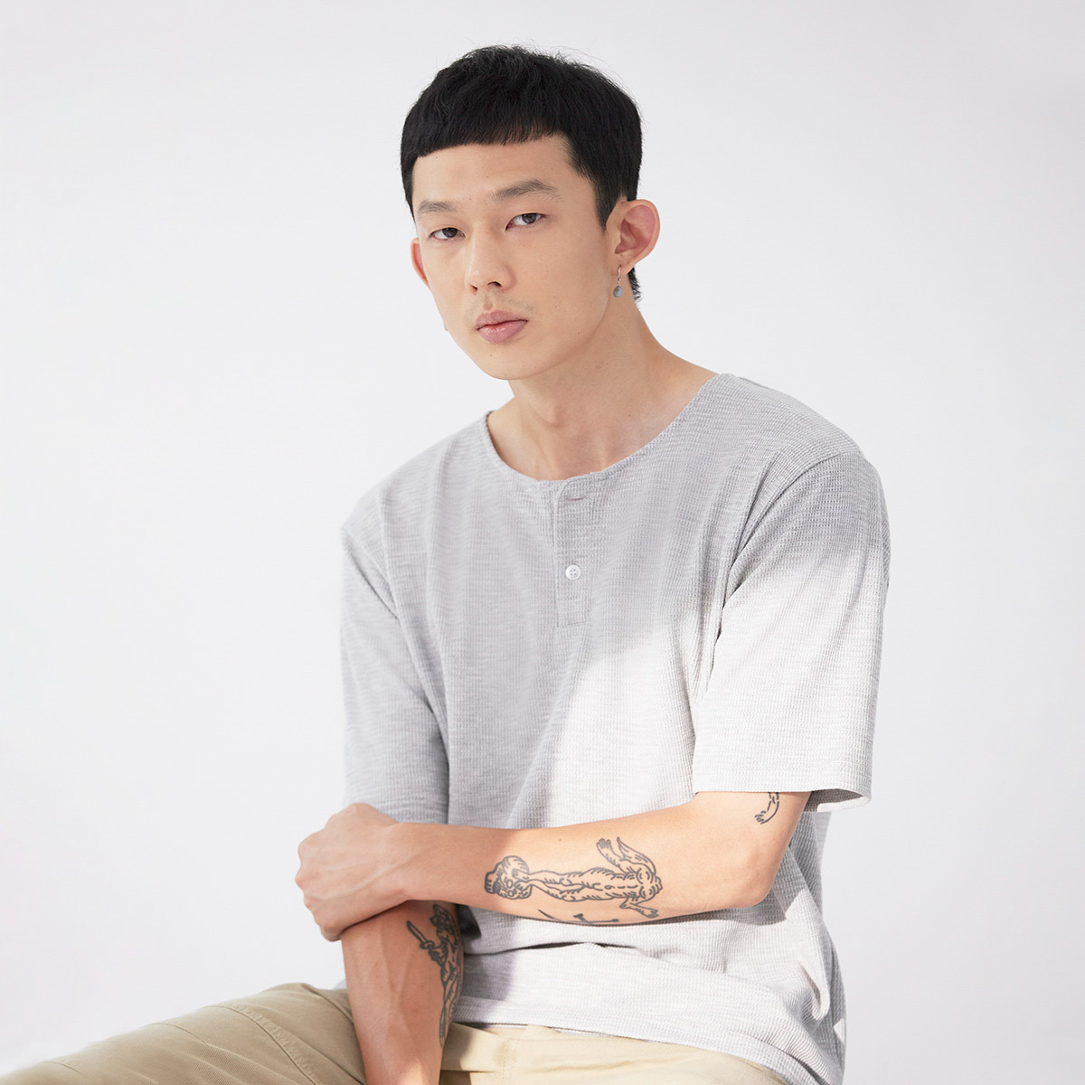 Cozy 開襟密格紋短袖（限定色）