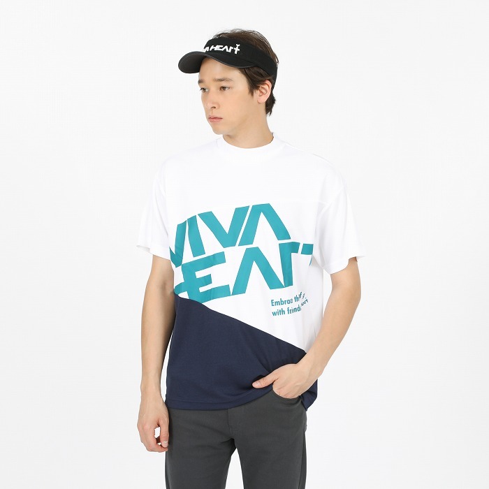 男士 撞色拼接小高領短袖