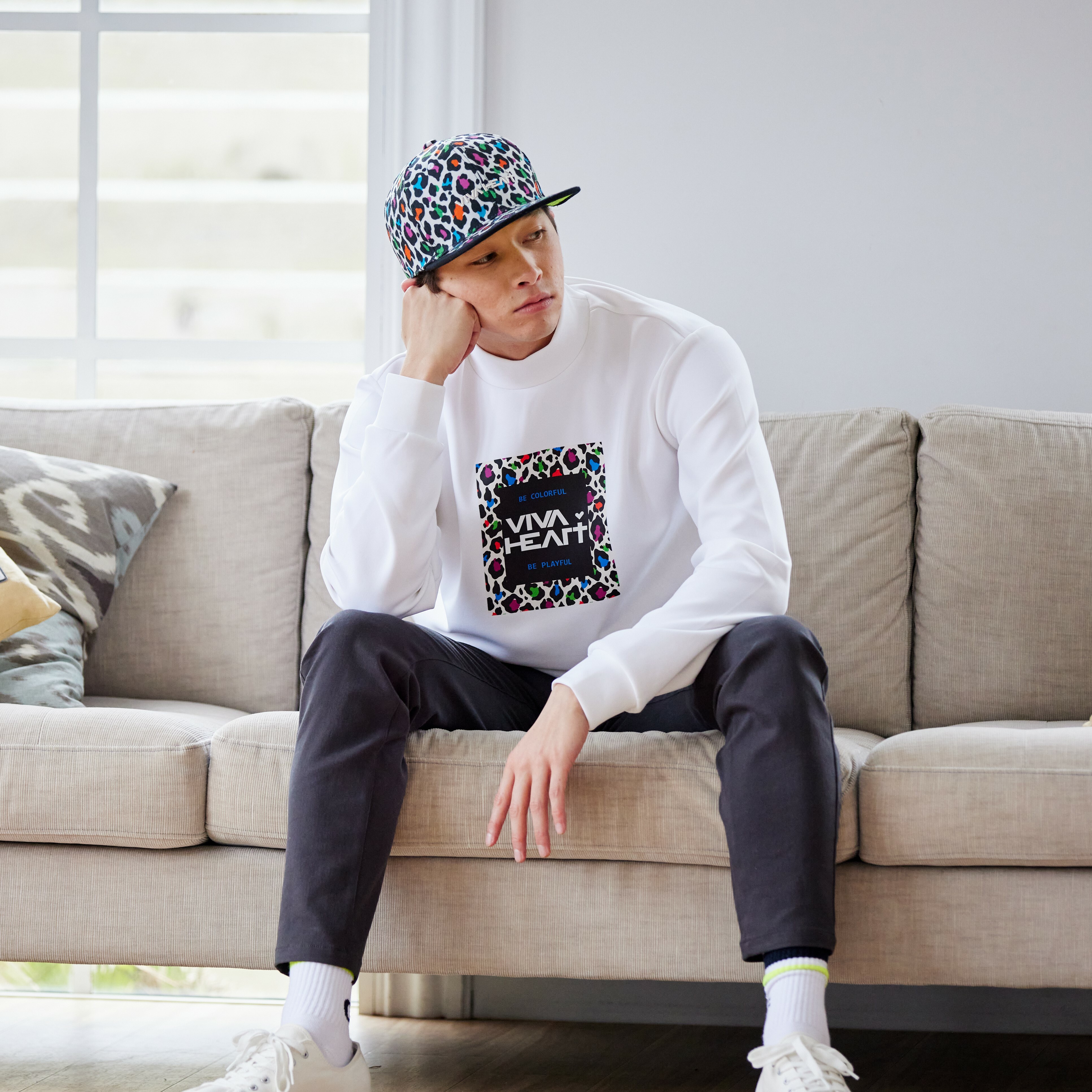 男士 ELEY KISHIMOTO印花小高領長袖