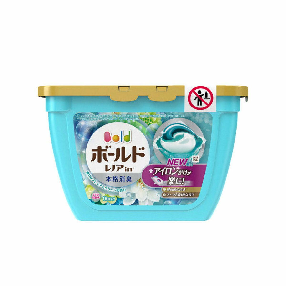 P&G - 3D立體洗衣膠球盒裝~百合花香粉 17粒 (淺藍)（平行進口）