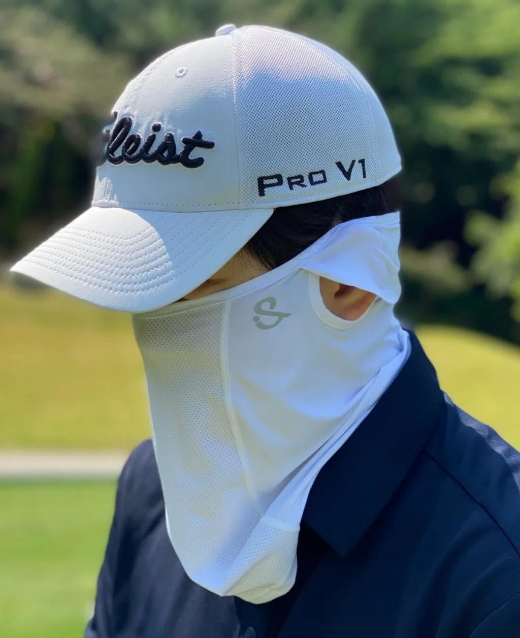 現貨面罩 男女共用款 熱銷 狂賣款/韓風抗紫外線戶外面罩/高爾夫球 自行車戶外防曬面罩/改版『加大遮朵 』/#MWA1120056