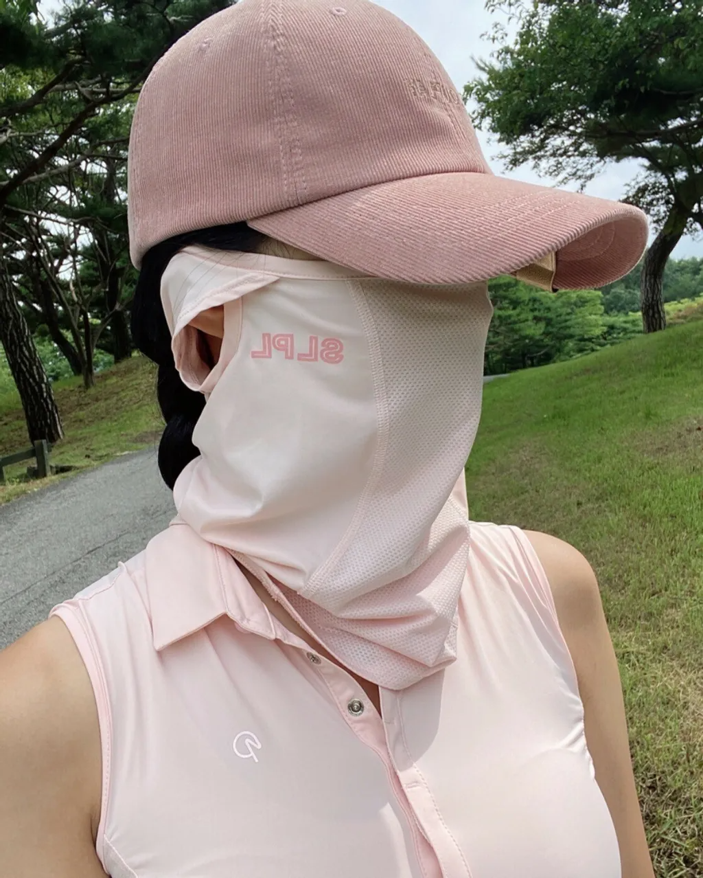 現貨面罩 男女共用款 熱銷 狂賣款/韓風抗紫外線戶外面罩/高爾夫球 自行車戶外防曬面罩/改版『加大遮朵 』/#MWA1120056