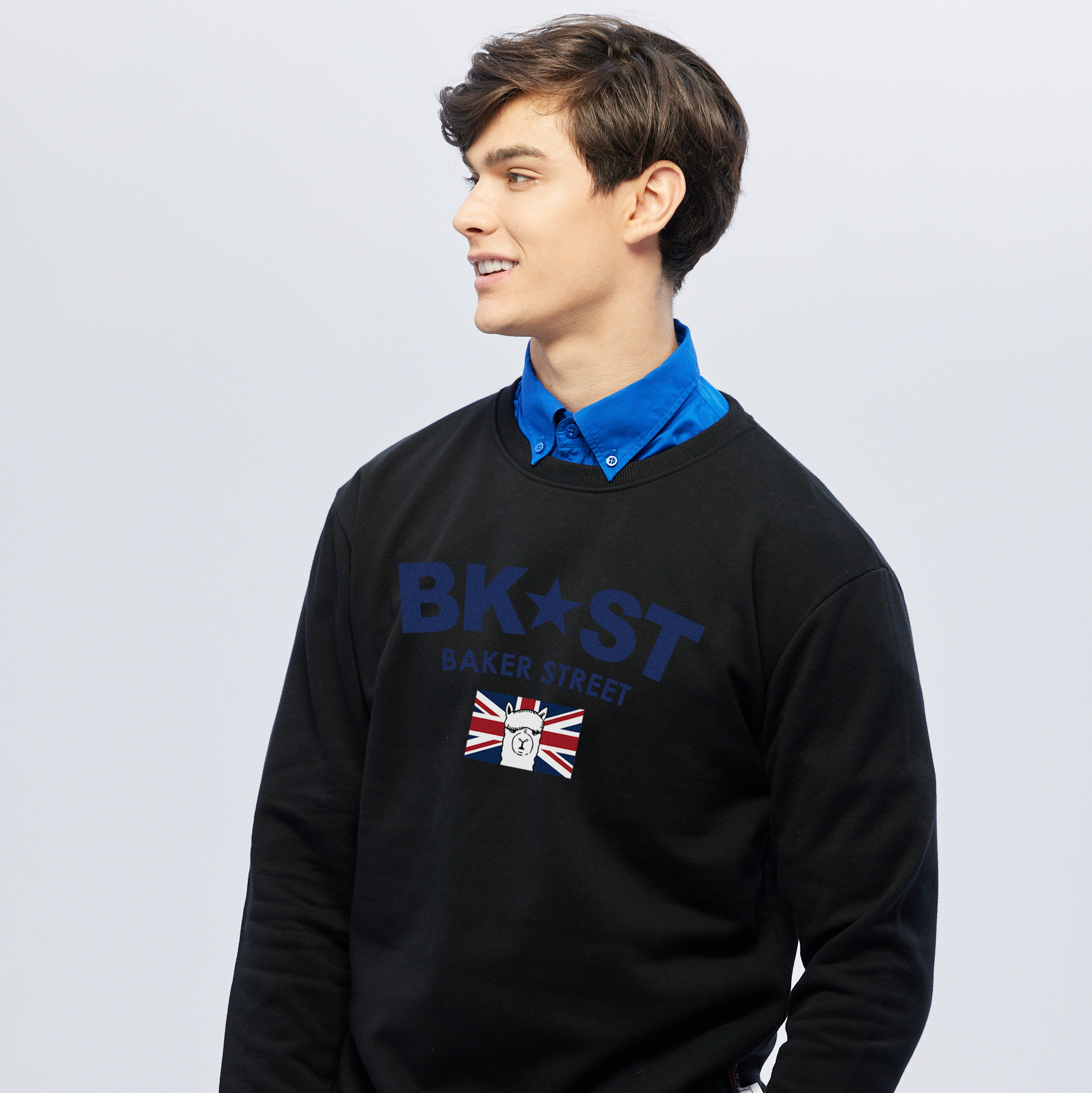 BK★ST Alpaca The Union Jack BK★ST 英國旗羊駝 高磅數長袖圓T