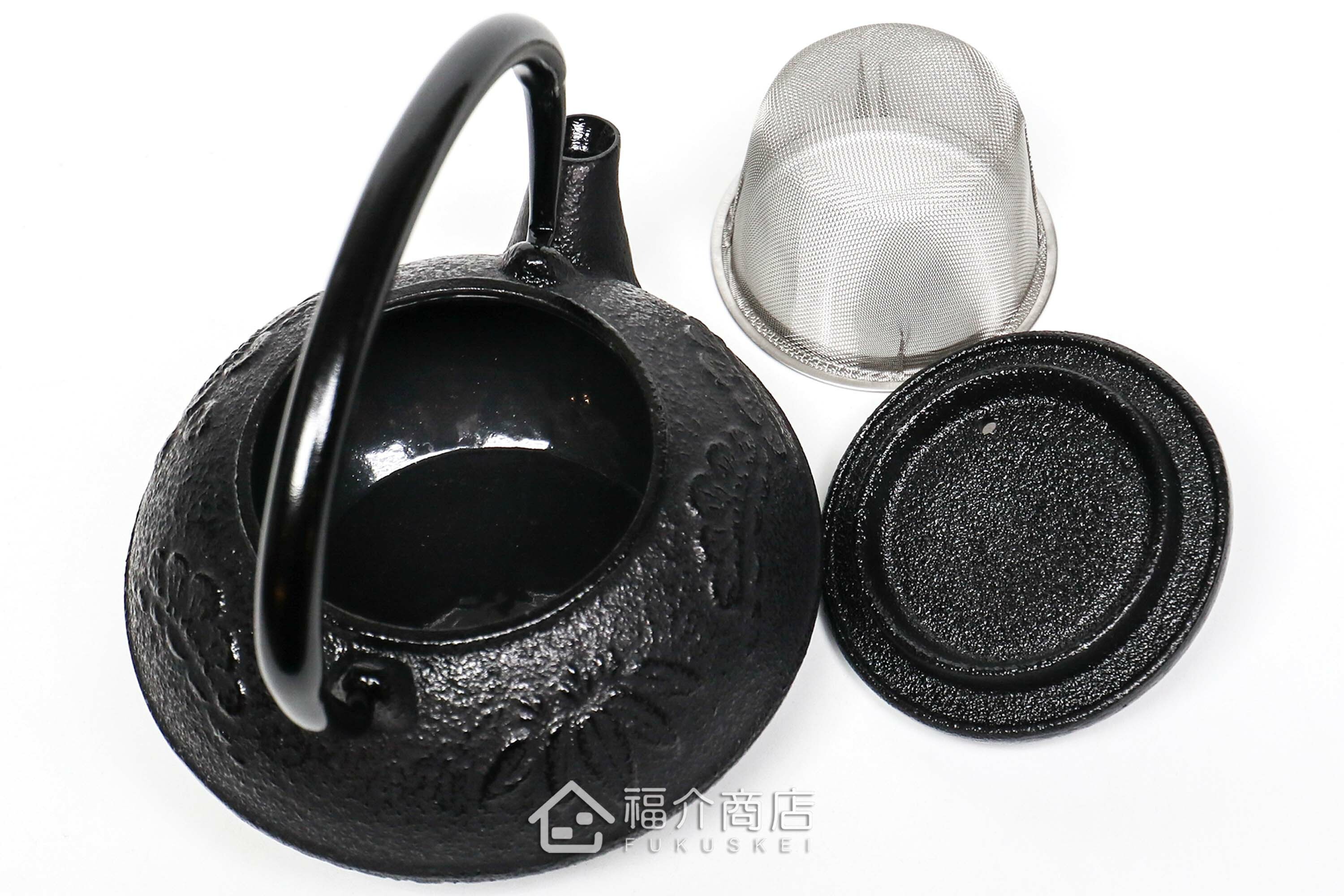 泡茶用的鑄鐵茶壺附不鏽鋼濾網