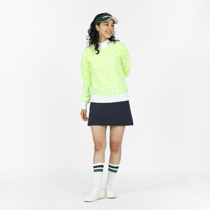 女士 滿版標幟高機能套頭針織衫