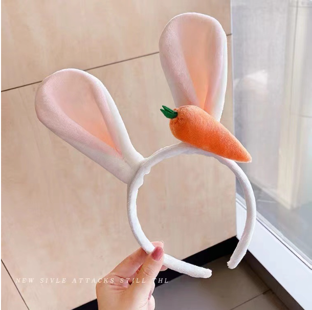 復活節動物兔耳髮帶胡蘿蔔頭箍 E33745