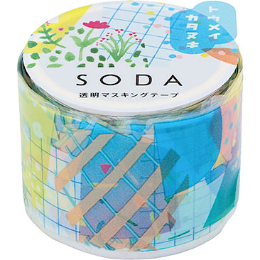 King Jim PET Masking Tape－30mm SODA Die-cut Series (Japanese Stationery Brand)