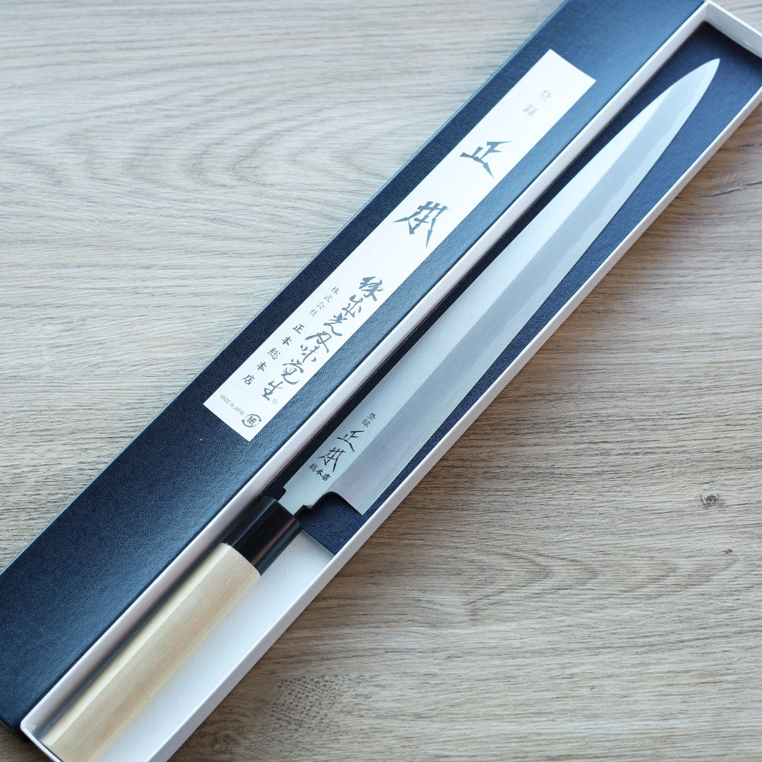 正本總本店 本霞柳刃 330mm 青紙鋼